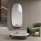 Arabella Wandspiegel mit Gravuren, hergestellt in Italien Viadurini