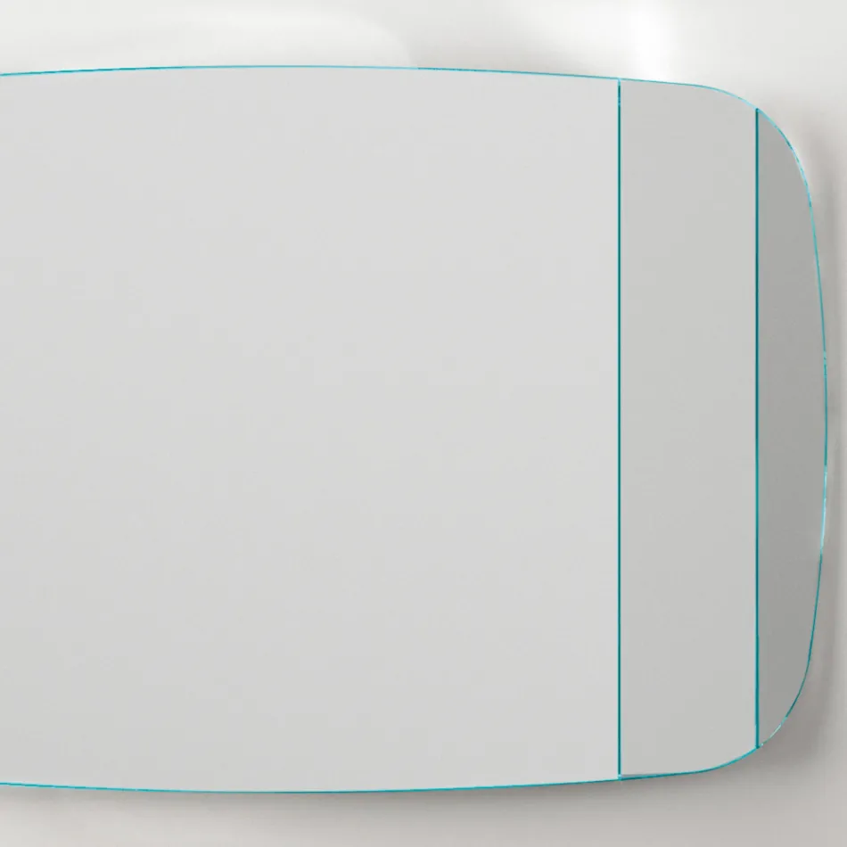 Wandspiegel mit Struktur aus schwarz lackiertem Holz, hergestellt in Italien – Arya Viadurini