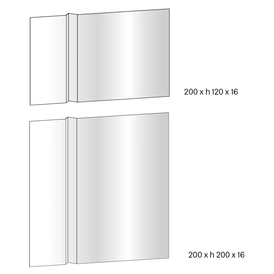 Wandspiegel mit V-förmigem Seitenschnitt Made in Italy - Spirit Viadurini