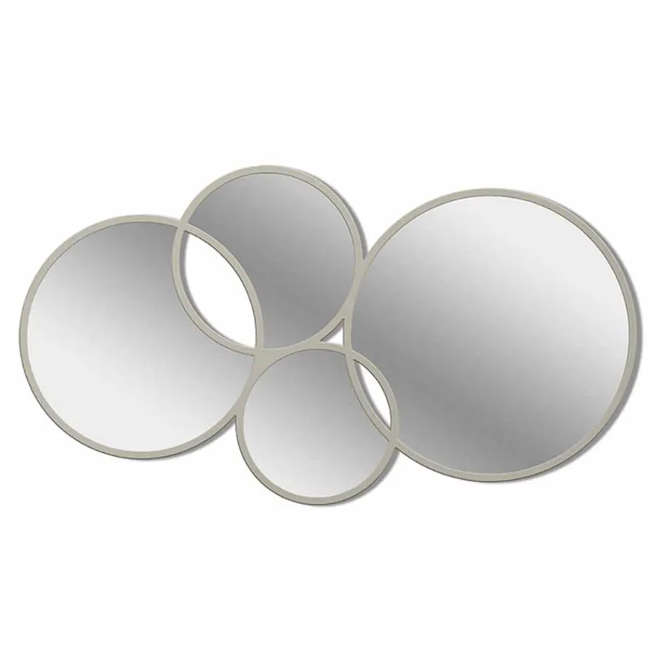 Ringförmiges, modernes Design, spiegelfarbenes Finish - Synthese Viadurini