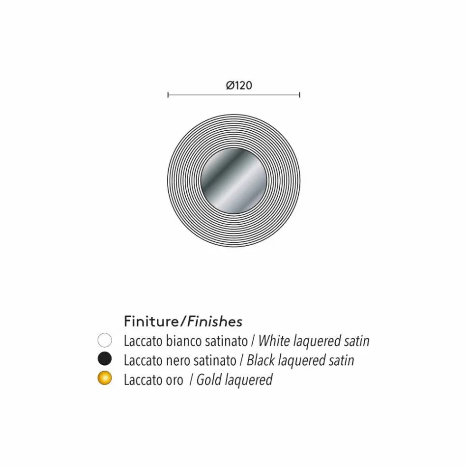 Designer Wandspiegel mit MDF-Unterstützung Malva Viadurini
