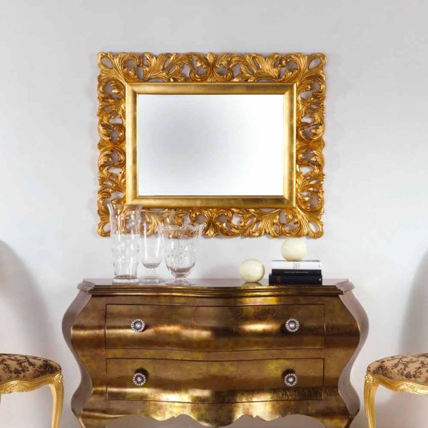 Repro wandspiegel in blattgold gusin