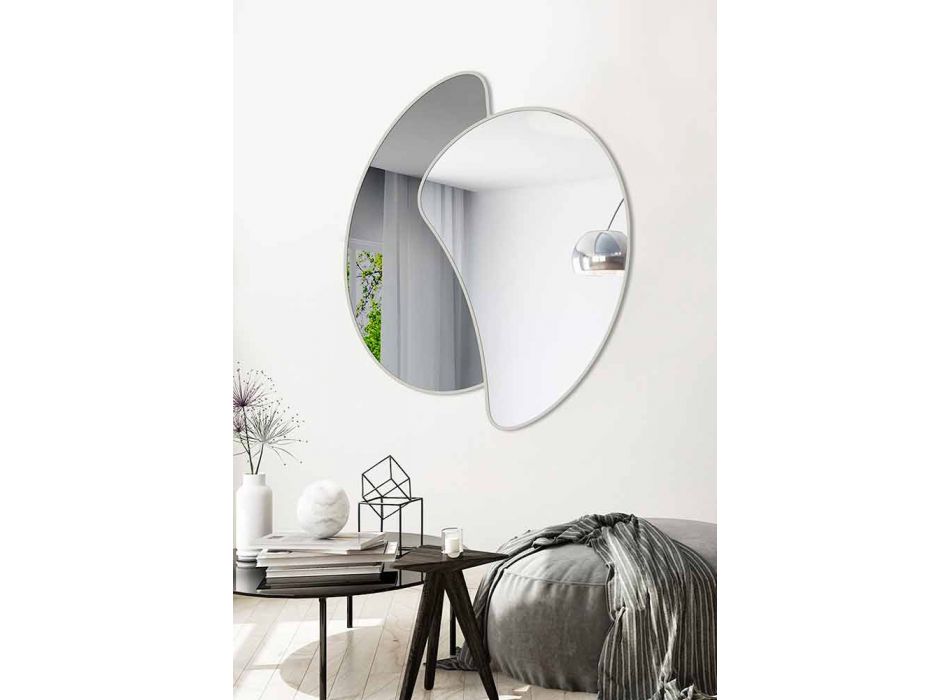 Großer Design Wandspiegel mit modernem farbigem Finish - Mantra Viadurini