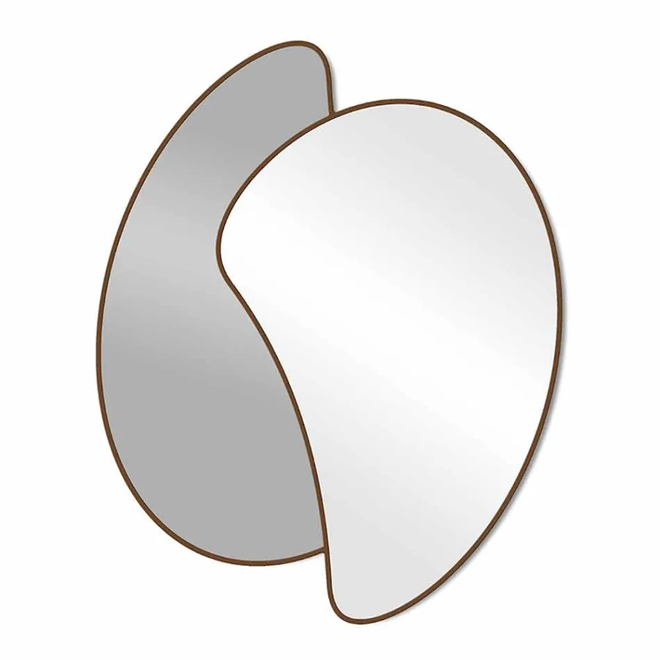 Großer Design Wandspiegel mit modernem farbigem Finish - Mantra Viadurini