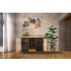 Wandspiegel im modernen Design aus Holz und Eisen - Ortensio Viadurini