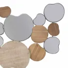 Wandspiegel im modernen Design aus Holz und Eisen - Ortensio Viadurini