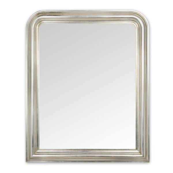 Wandspiegel aus holz mit blattsilber-finish made in italy - navona
