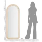 Samtbezogener MDF-Wandspiegel mit gewölbter Oberseite - Jessica Viadurini