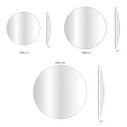 Wandspiegel aus gebogenem konvexem Glas in verschiedenen Ausführungen - Hell Viadurini