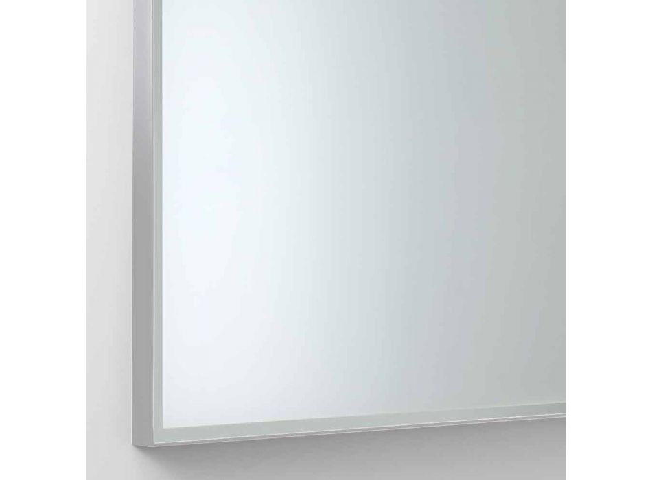 Quadratischer Wandspiegel mit Milchglasrahmen Made in Italy - Mirro Viadurini