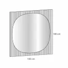 Smoked Color Moderner quadratischer Wandspiegel Made in Italy - Bandolero Viadurini