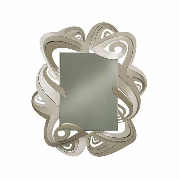 Moderner rechteckiger wandspiegel aus eisen made in italy - penny