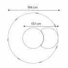 Runder Wandspiegel mit um 360 ° drehbarem Satelliten Made in Italy - Shaki Viadurini