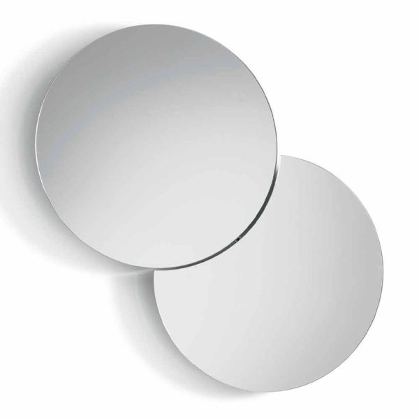 Runder wandspiegel mit satellit, der sich um volle 360 ° schwenkt made in italy - shaki