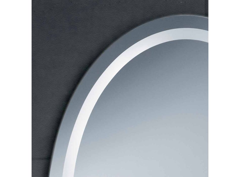 Modernes Design-Spiegel mit Pura Badezimmer LED-Beleuchtung Viadurini