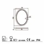 Modernes Design-Spiegel mit Pura Badezimmer LED-Beleuchtung Viadurini