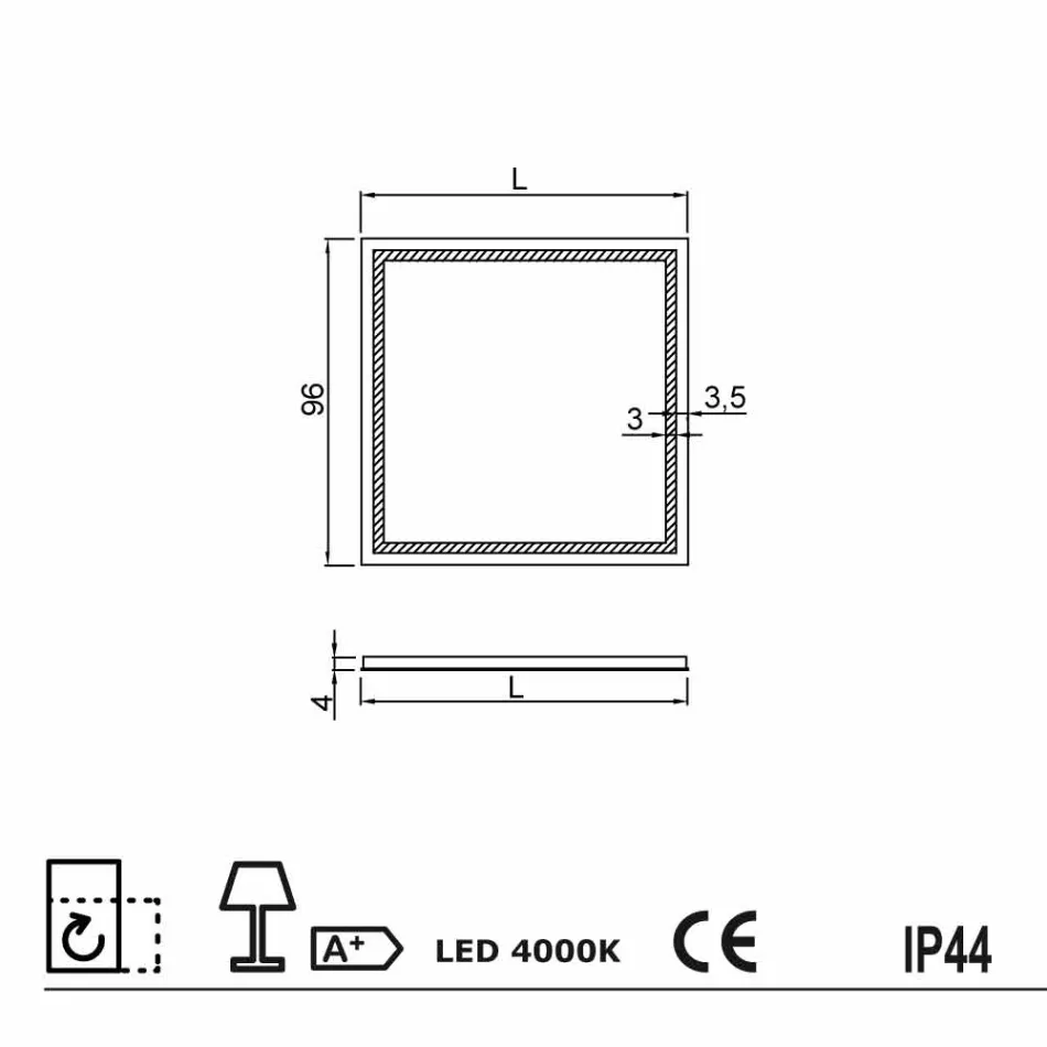 Badezimmerspiegel im modernen Design mit LED Paco Beleuchtung Viadurini