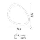 Unregelmäßig geformter Spiegel mit Hintergrundbeleuchtung, hergestellt in Italien – Ride Viadurini