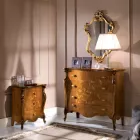 Luxuriöser Spiegel mit Blattgoldrahmen Made in Italy - Precious Viadurini