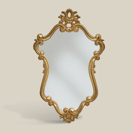 Luxuriöser Spiegel mit Blattgoldrahmen Made in Italy - Precious Viadurini