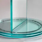 Freistehender doppelseitiger Spiegel mit luxuriösem Rontante-Glasfuß - Gaudenzio Viadurini