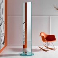 Freistehender doppelseitiger Spiegel mit luxuriösem Rontante-Glasfuß - Gaudenzio