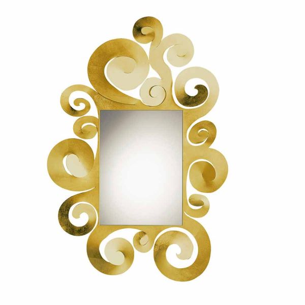 Moderner wandspiegel aus farbigem eisen made in italy - tiziano
