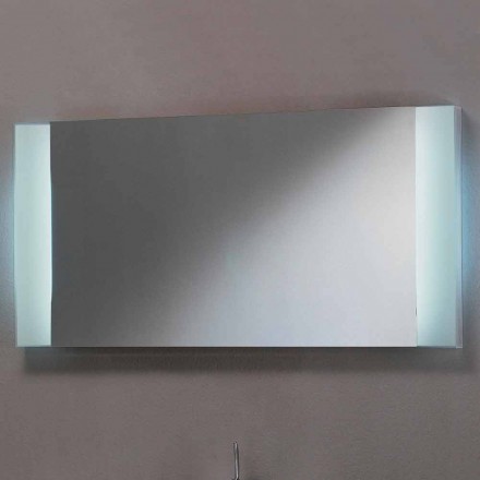 LED Design Spiegel mit satinierten Glaskanten Sam Viadurini