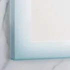 Moderner Spiegel mit Milchglaskanten, LED-Beleuchtung, Ady Viadurini