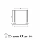 Moderner Badezimmerspiegel mit LED-Leuchten, L1200xh.900 mm, Achat Viadurini