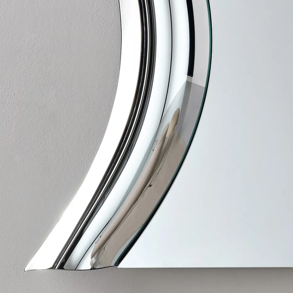 Modularer Spiegel mit Einsatz aus Fusionsglas, hergestellt in Italien - Sorya Viadurini