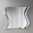 Modularer Spiegel mit Einsatz aus verschmolzenem Glas, hergestellt in Italien - Sorya Viadurini