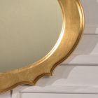 Ovaler Spiegel mit Blattgoldrahmen Made in Italy - Florence Viadurini