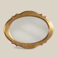 Ovaler Spiegel mit Blattgoldrahmen Made in Italy - Florenz