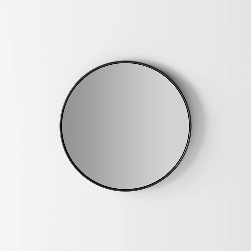 Wandspiegel mit Hintergrundbeleuchtung und schwarzem Rahmen Made in Italy - Riflessi Viadurini