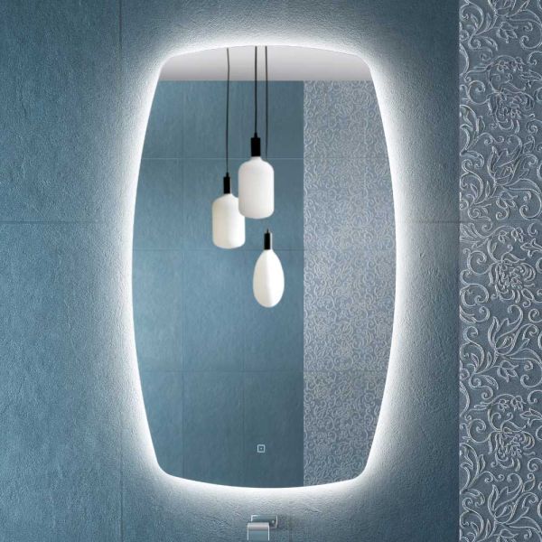 Perimeter-spiegel mit led-hintergrundbeleuchtung, made in italy - sleep