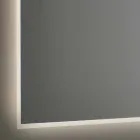 Von hinten beleuchteter Badezimmerspiegel mit sandgestrahltem Rahmen Made in Italy - Floriana Viadurini