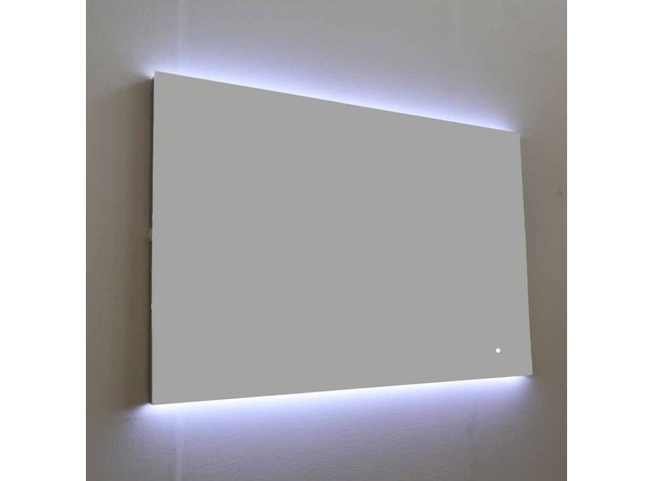 Hintergrundbeleuchteter Wandspiegel mit Stahlrahmen Made in Italy - Tundra Viadurini