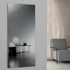 Rechteckiger Spiegel mit Lasergravuren, hergestellt in Italien - Alberta Viadurini