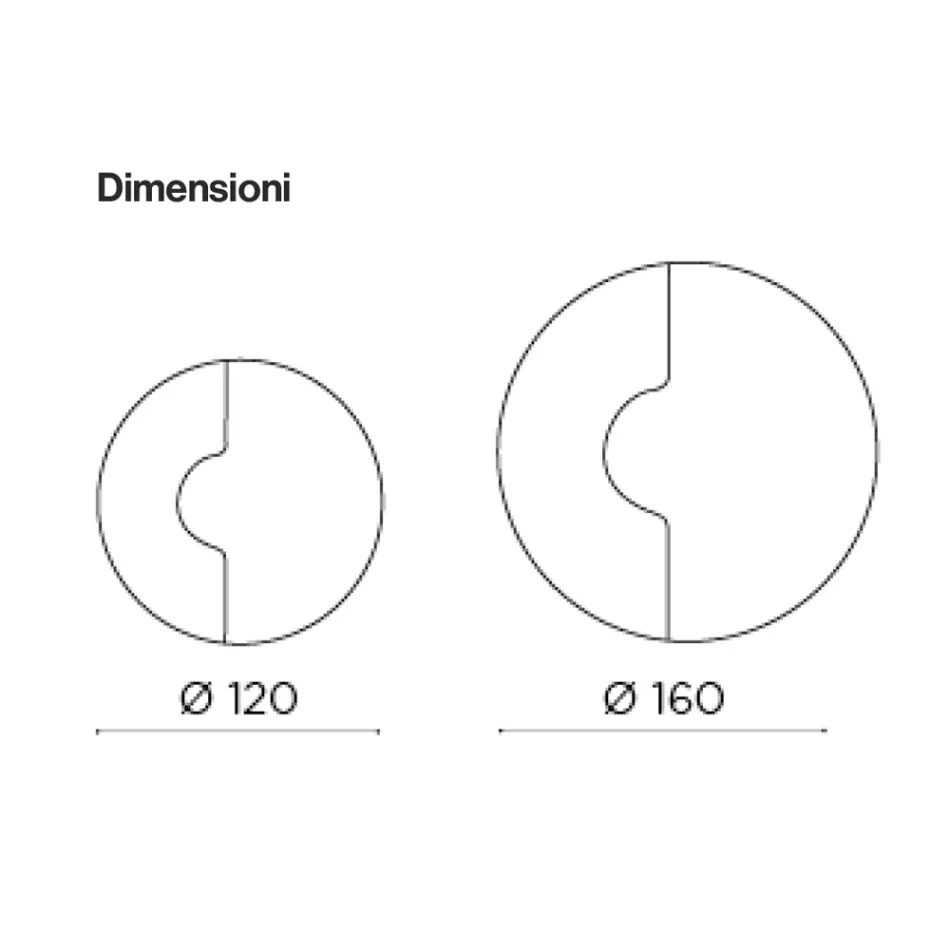 Runder Wandspiegel mit Netzeinsatz, hergestellt in Italien - Annabella Viadurini