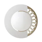 Runder Eisenspiegel mit Seitendekoration, hergestellt in Italien – Vorhängeschloss Viadurini