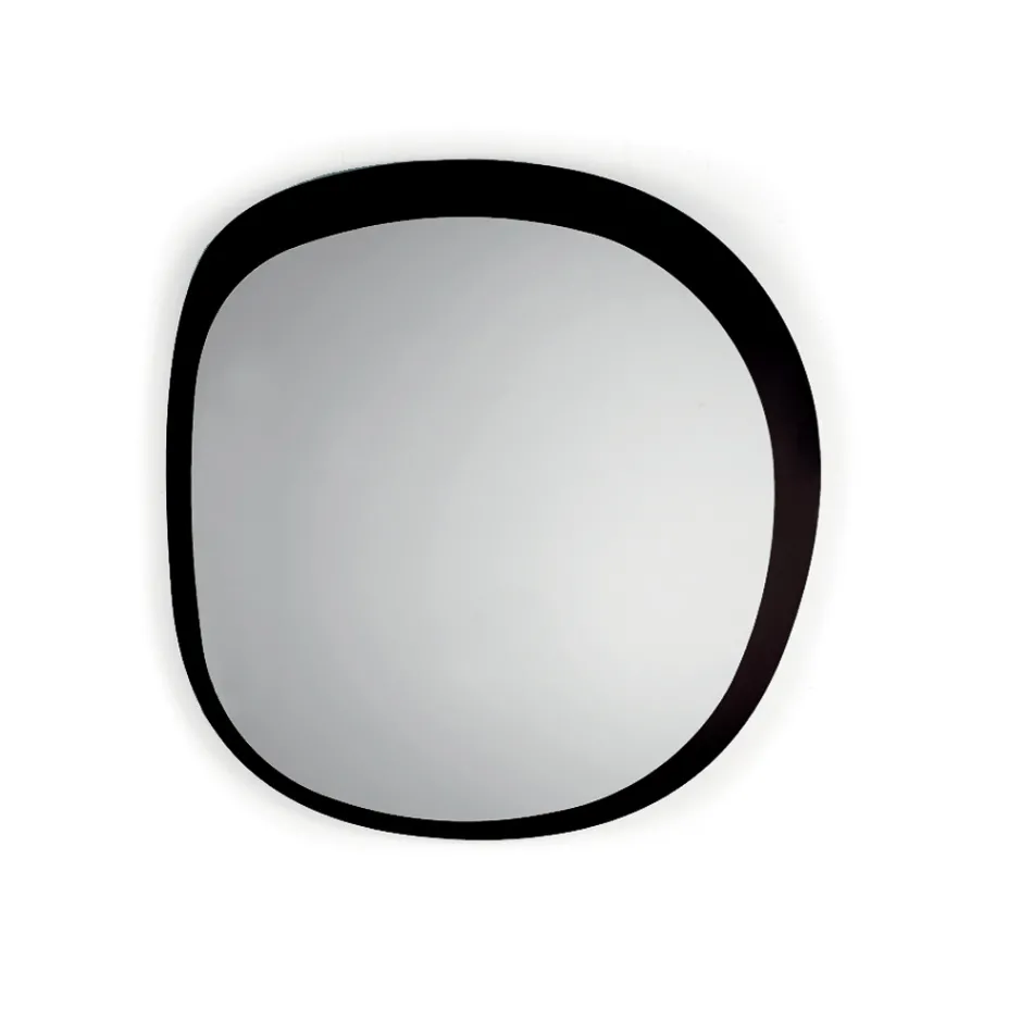 Geformter Spiegel aus zwei überlappenden Glasscheiben, hergestellt in Italien - Alida Viadurini