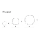 Geformter Spiegel aus zwei überlappenden Glasscheiben, hergestellt in Italien - Alida Viadurini