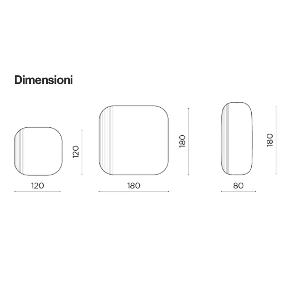 Geformter Spiegel mit gestreiftem Einsatz, hergestellt in Italien – Alessia Viadurini