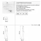 Leuchtendes Statuen-Bodendesign mit LED-Licht für den Innenbereich - Penelope von Myyour Viadurini