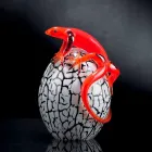 Dekorative eiförmige Glasfigur mit Gecko Made in Italy - Huevo Viadurini