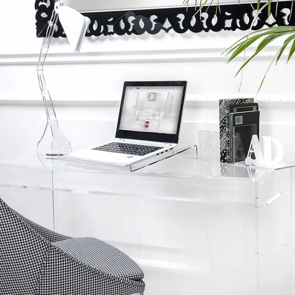 Laptopständer in transparentem oder geräuchertem Plexiglas Design 2 Stück - Nerdino Viadurini