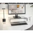Monitorständer in transparentem oder geräuchertem Plexiglas Italienisches Design - Nerd Viadurini