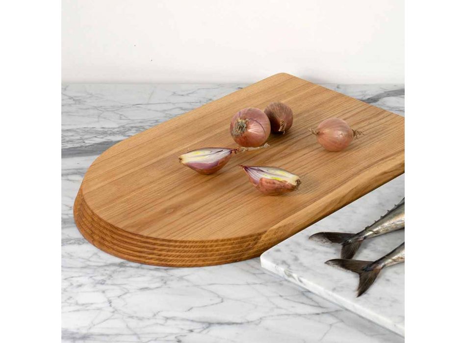 Schneidebrett und Küchenzubehör in Marmor, Holz und Stahl Luxusdesign - Icaro Viadurini
