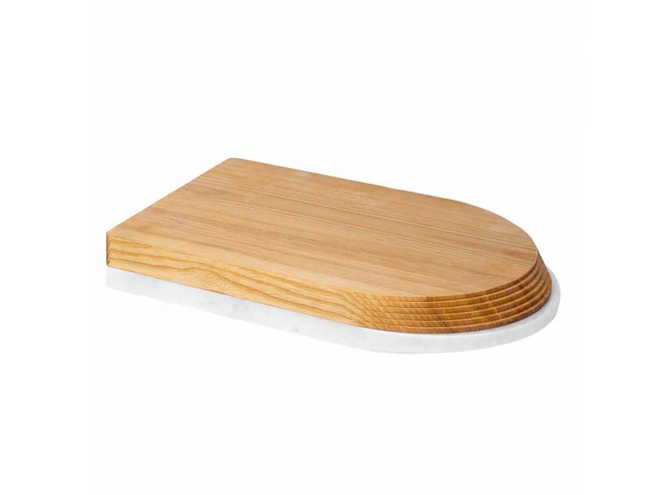 Schneidebrett und Küchenzubehör in Marmor, Holz und Stahl Luxusdesign - Icaro Viadurini